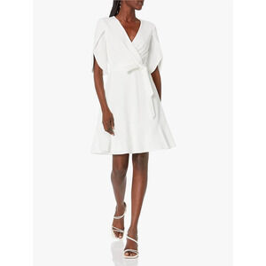 DKNY Women's Open Sleeve Ruched Sheath Dress US 14 Stained